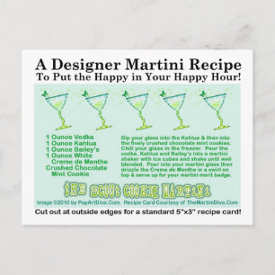 The Scout Cookie Martini Recipe Card Postcard