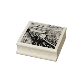 The Scream (1895) Edvard Munch Woodcut Fine Art Rubber Stamp