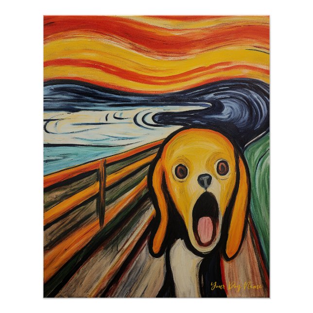 The Scream - Beagle Dog 001 - Pall Munch Poster (Front)