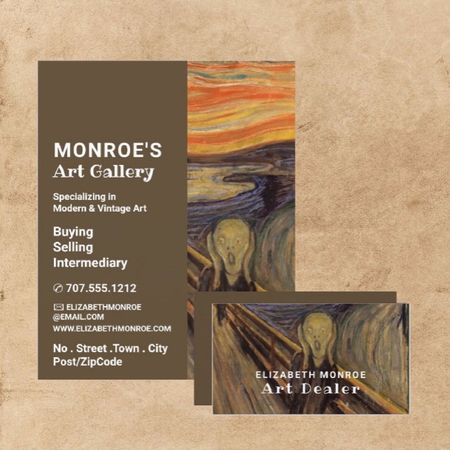 The Scream By Edvard Munch, Art Dealer Business Card (Creator Uploaded)