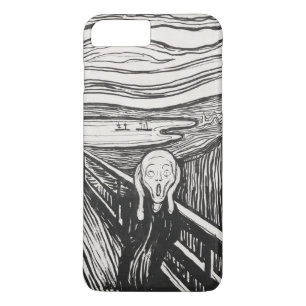 The Scream by Edvard Munch Black and White iPhone 8 Plus/7 Plus Case
