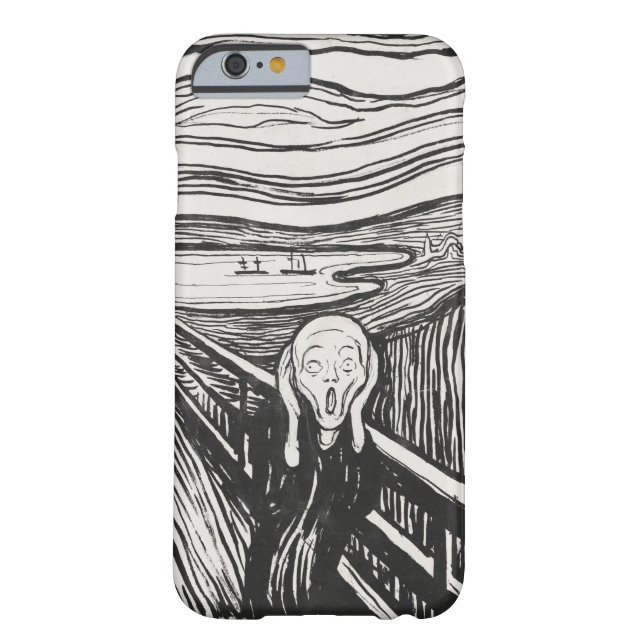 The Scream by Edvard Munch Black and White Case-Mate iPhone Case (Back)
