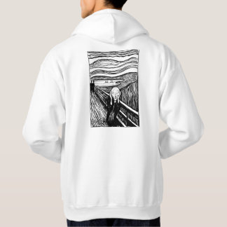 The Scream by Edvard Munch – Black Line Art Hoodie