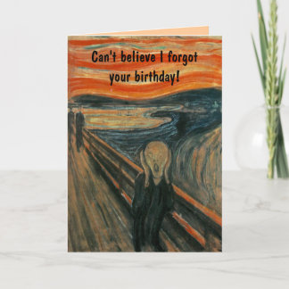 The Scream by Edvard Munch Card