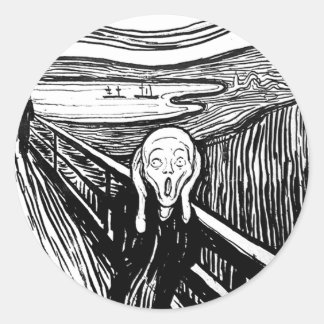 The Scream by Edvard Munch Classic Round Sticker