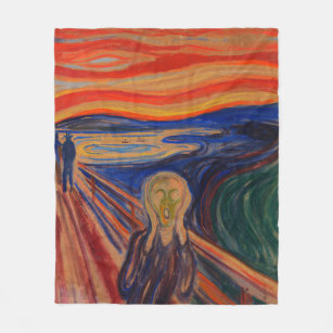 The Scream by Edvard Munch Fleece Blanket