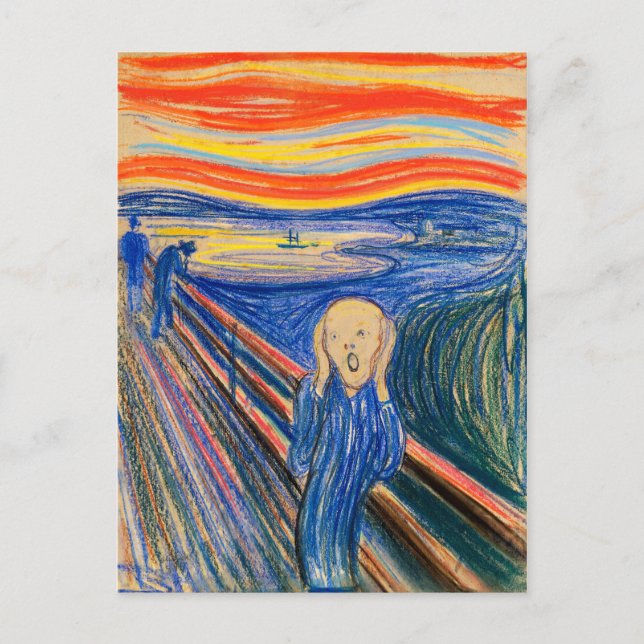 The Scream by Edvard Munch (in pastel) Postcard (Front)