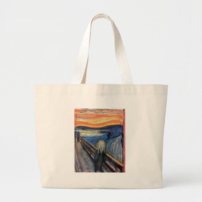 The Scream by Edvard Munch Large Tote Bag (Front)