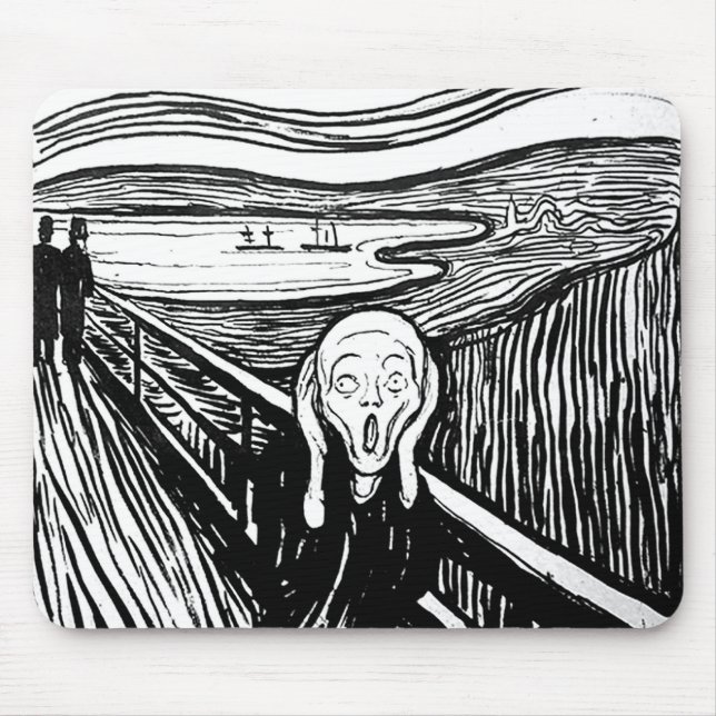 The Scream by Edvard Munch Mouse Mat (Front)