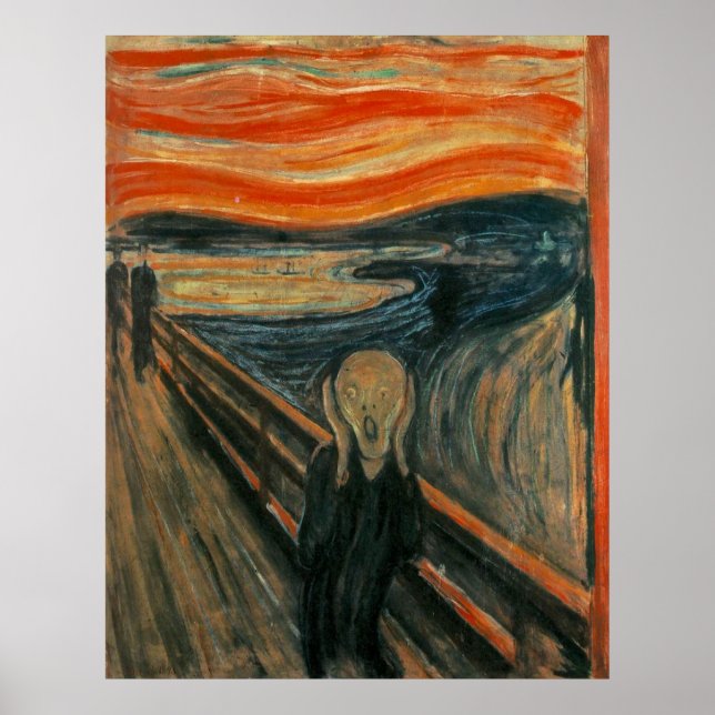 The Scream by Edvard Munch Poster (Front)