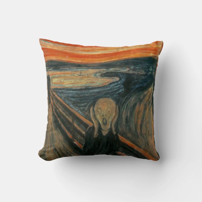 The scream by Edvard Munch,symbolist painter Cushion (Front)