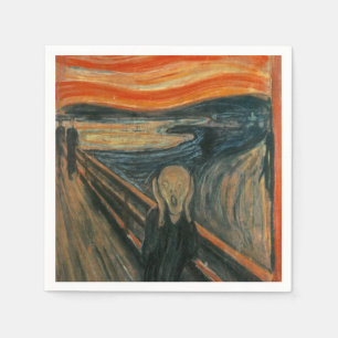 The scream by Edvard Munch,symbolist painter Napkin
