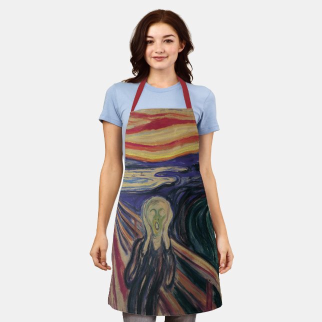 The Scream by Edvard Munch, Vintage Expressionism Apron (Worn)