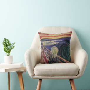 The Scream by Edvard Munch, Vintage Expressionism Cushion