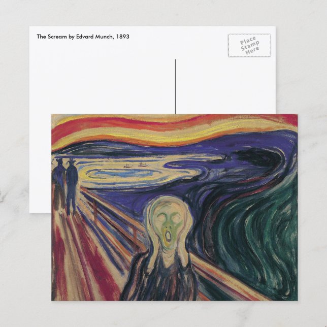 The Scream by Edvard Munch, Vintage Expressionism Postcard (Front/Back)
