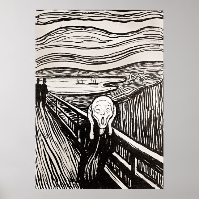 The Scream by Edward Munch Poster (Front)