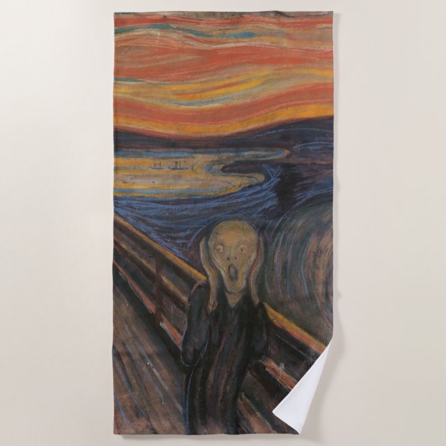 The Scream by Munch Beach Towel (Front)