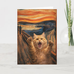 The Scream Cat Parody Art Card