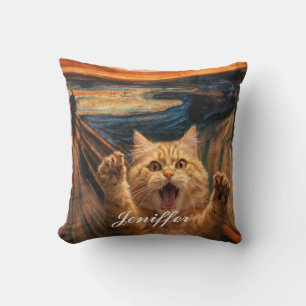 The Scream Cat Parody Art                          Cushion
