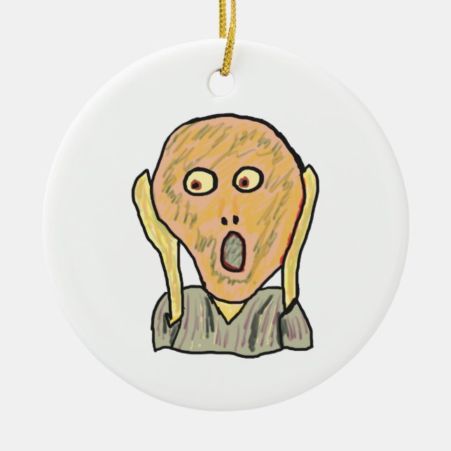 The Scream Ceramic Tree Decoration (Front)