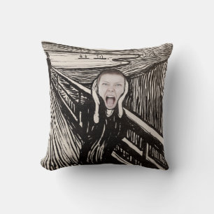 The scream customisable funny famous painting cushion