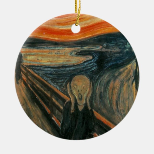 The Scream - Edvard Munch Ceramic Tree Decoration (Front)