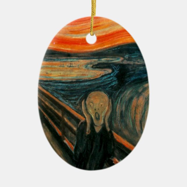 The Scream (Edvard Munch) Ceramic Tree Decoration (Front)