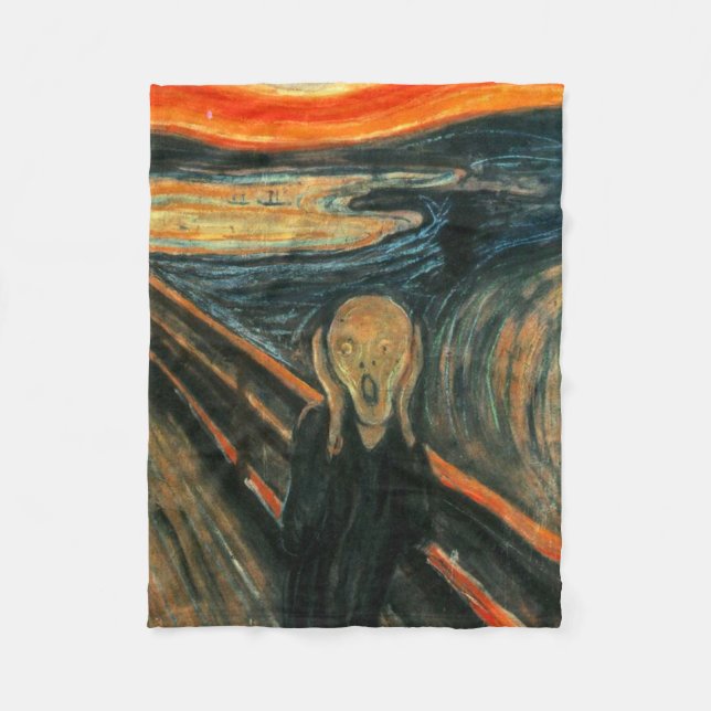 The Scream Edvard Munch Modern Expressionist Art Fleece Blanket (Front)