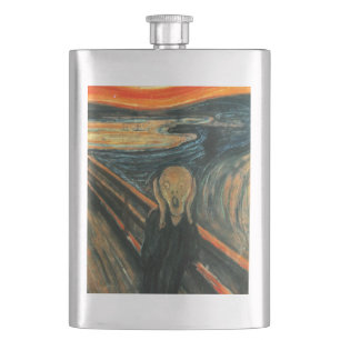 The Scream Edvard Munch Modern Expressionist Art Hip Flask