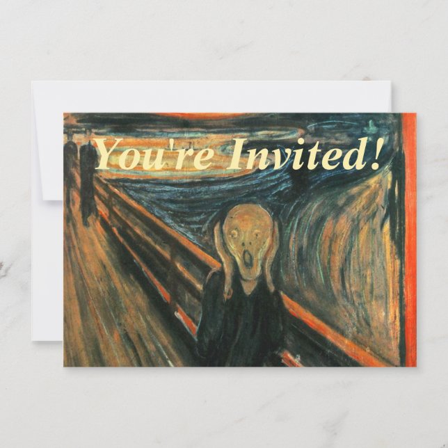 The Scream Edvard Munch Modern Expressionist Art Invitation (Front)