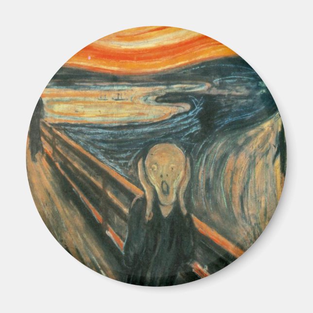 The Scream Edvard Munch Modern Expressionist Art Magnet (Front)