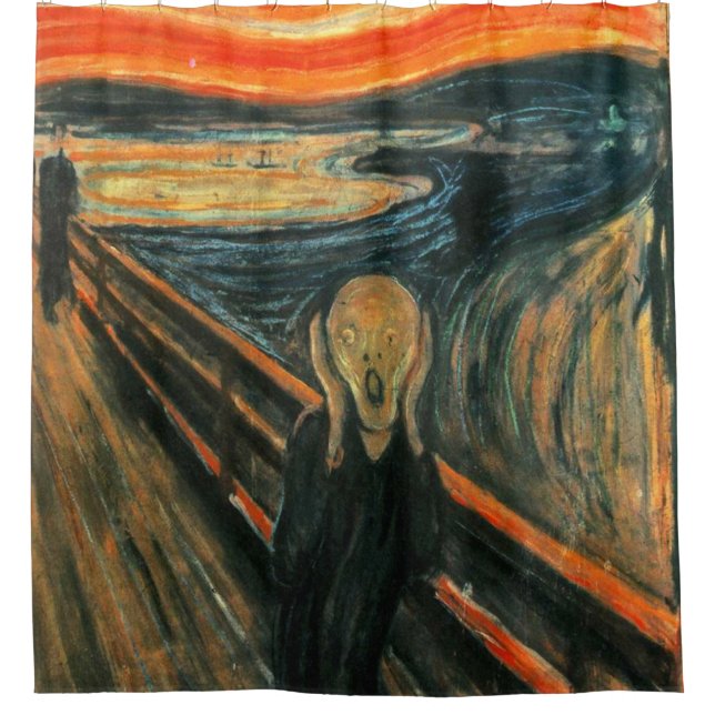 The Scream Edvard Munch Modern Expressionist Art Shower Curtain (Front)