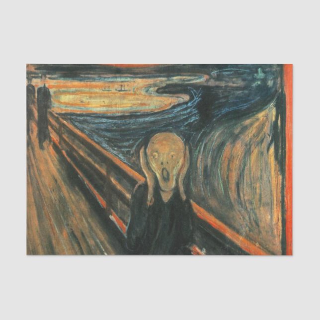 The Scream Edvard Munch Modern Expressionist Art Tissue Paper (Front)