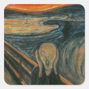The Scream - Edvard Munch. Painting Artwork. Square Sticker
