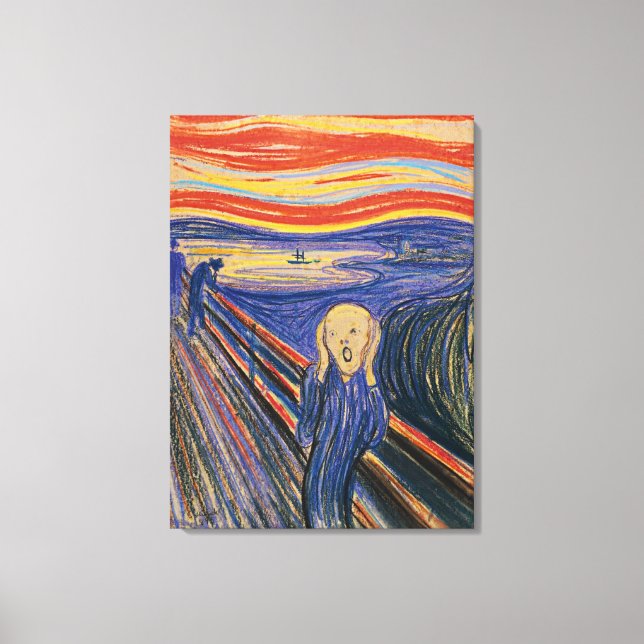 The Scream Edvard Munch (pastel 1895) High Quality Canvas Print (Front)