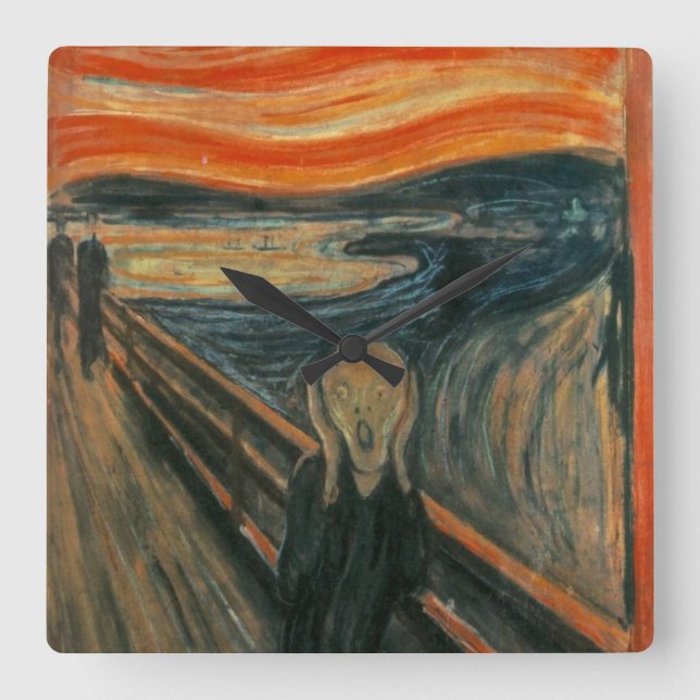 The Scream - Edvard Munch Square Wall Clock (Front)