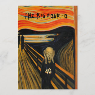 The Scream - Funny 40th Birthday Invitation