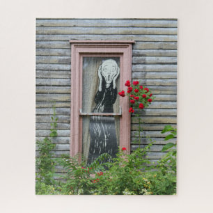 The Scream in a Window 16 x 20 Jigsaw Puzzle