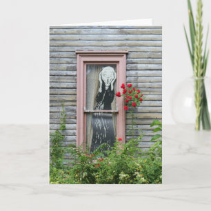 "The Scream" in a Window Card