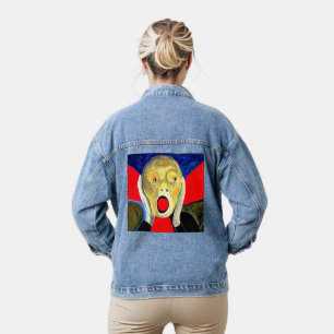 The Scream Inspired Painting Denim Jacket