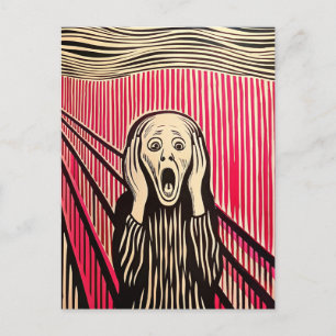 The Scream MUNCH BAUHAUS optical illusion style Postcard