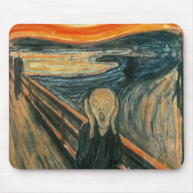The Scream Munch Modern Art Abstract Mouse Mat (Front)