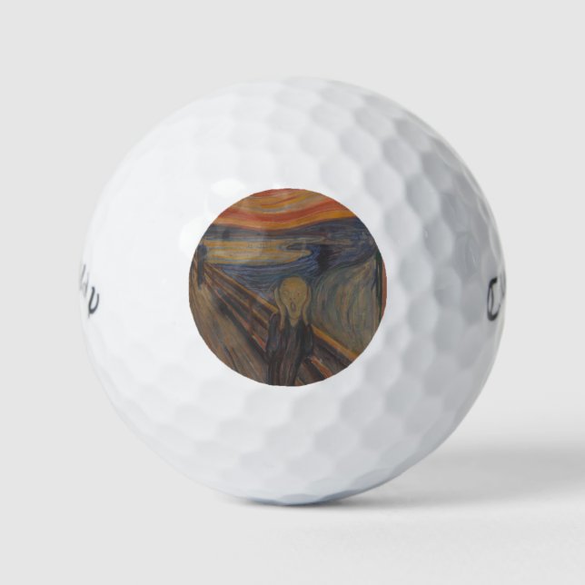 The Scream of Nature by Edvard Munch 1893 Golf Balls (Front)