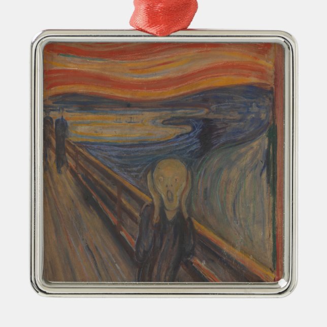 The Scream of Nature by Edvard Munch 1893 Metal Tree Decoration (Front)