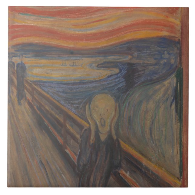 The Scream of Nature by Edvard Munch 1893 Tile (Front)