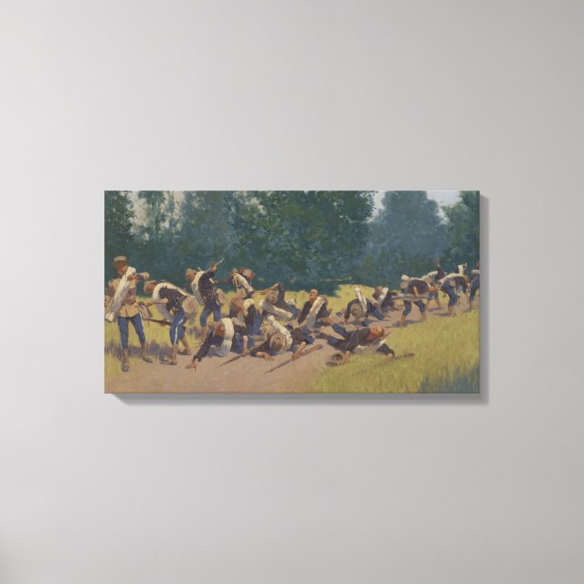 The Scream of Shrapnel at San Juan Hill Canvas Print (Front)
