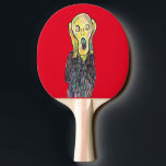 The scream scary ping pong table tennis paddle<br><div class="desc">This table tennis paddle features the iconic image of Edvard Munch's "The Scream" in a way that will elicit fear from your opponents.</div>