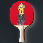 The scream scary ping pong table tennis paddle<br><div class="desc">This table tennis paddle features the iconic image of Edvard Munch's "The Scream" in a way that will elicit fear from your opponents.</div>