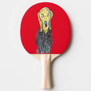 The scream scary ping pong table tennis paddle