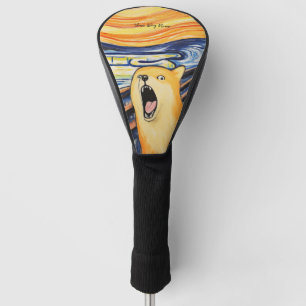The Scream - Shiba Inu Dog 001 - Pall Munch Golf Head Cover